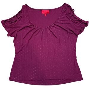 Jennifer Lopez Studded Top Raspberry Pink Large